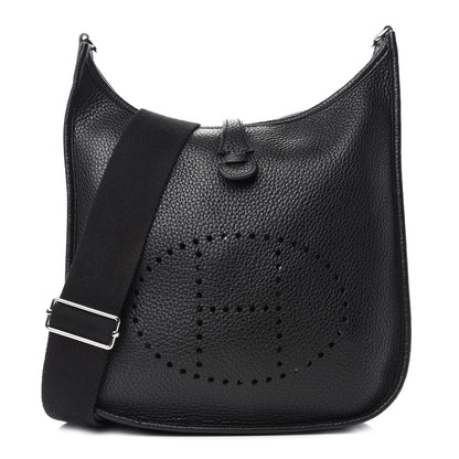 Hermes Taurillon Clemence Evelyne III PM Black 1 of 14