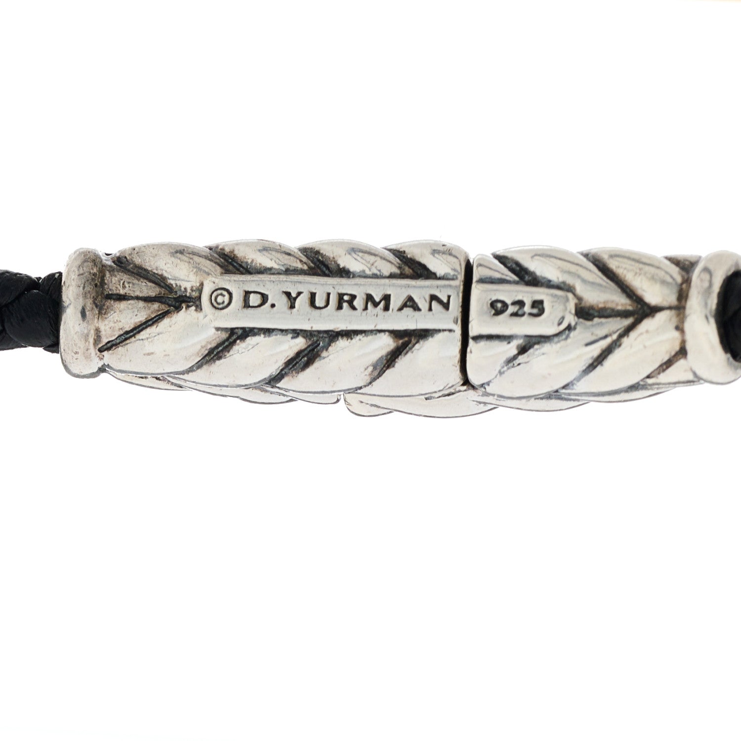 David Yurman Sterling Silver Chevron Triple-Wrap Bracelet Black 3 of 3