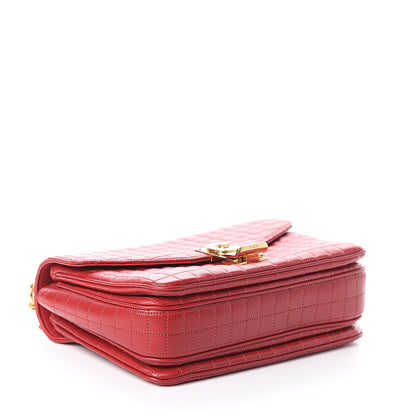 Celine Calfskin Quilted Medium C Bag Red 3 of 9