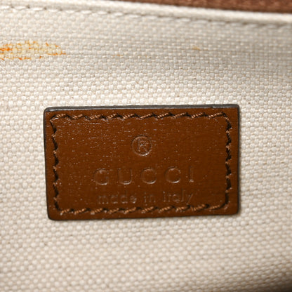 Gucci GG Supreme Monogram Azalea Calfskin Web Medium Horsebit 1955 Shoulder Bag Beige Ebony Brown Sugar 6 of 10