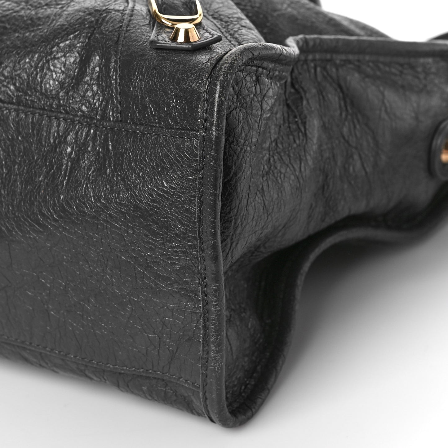 Agneau Classic Gold Hardware City Gris Fossile Anthracite