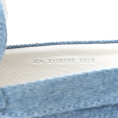 Hermes Denim Canvas Womens Trip Espadrilles 38 Bleu Clair 9 of 10