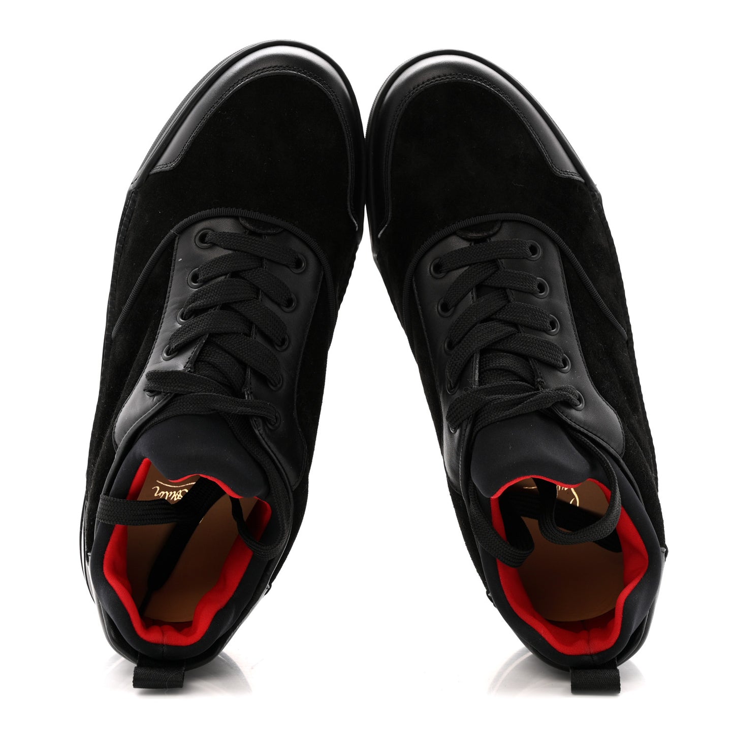 Calfskin Neoprene Veau Velours Mens Aurelien Flat Sneakers 40.5 Black