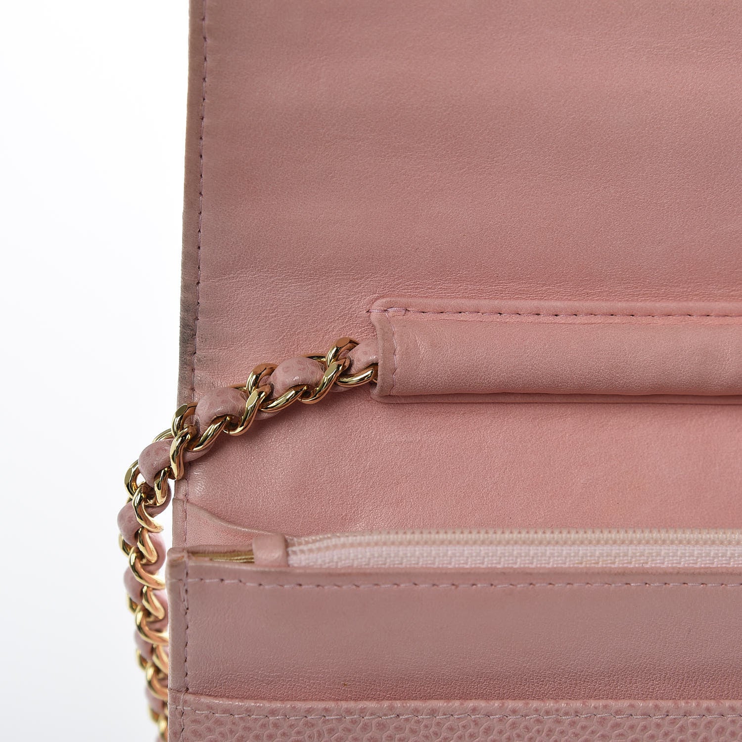 Chanel Caviar Timeless CC Wallet On Chain WOC Pink 11 of 12