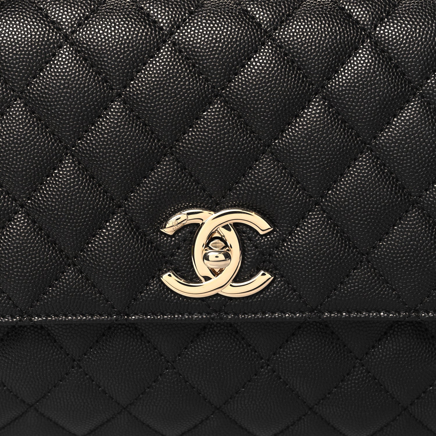 Chanel Caviar Quilted Small Coco Handle Flap Black 8 of 10