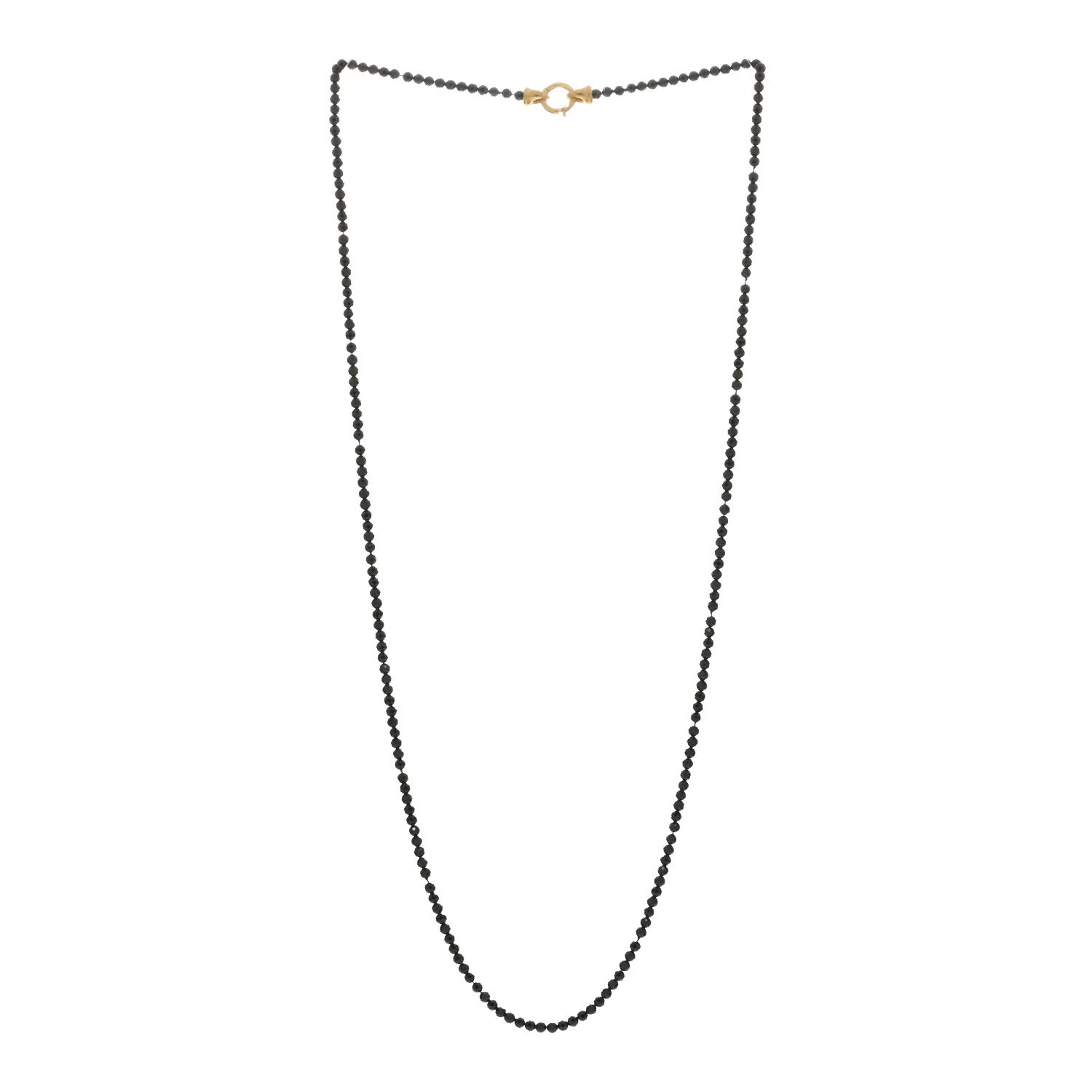 Elizabeth Locke 19K Yellow Gold Black Spinel Francesca Clasp Necklace 2 of 3