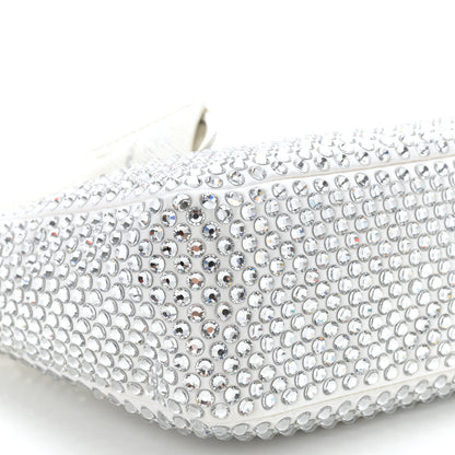 Prada Satin Crystal Mini Re-Edition 2000 Bag White 9 of 10