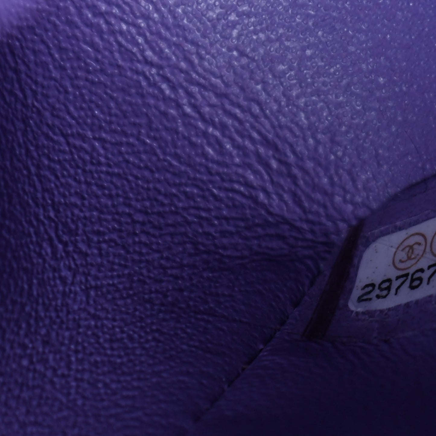 Caviar Quilted Small Double Flap Purple