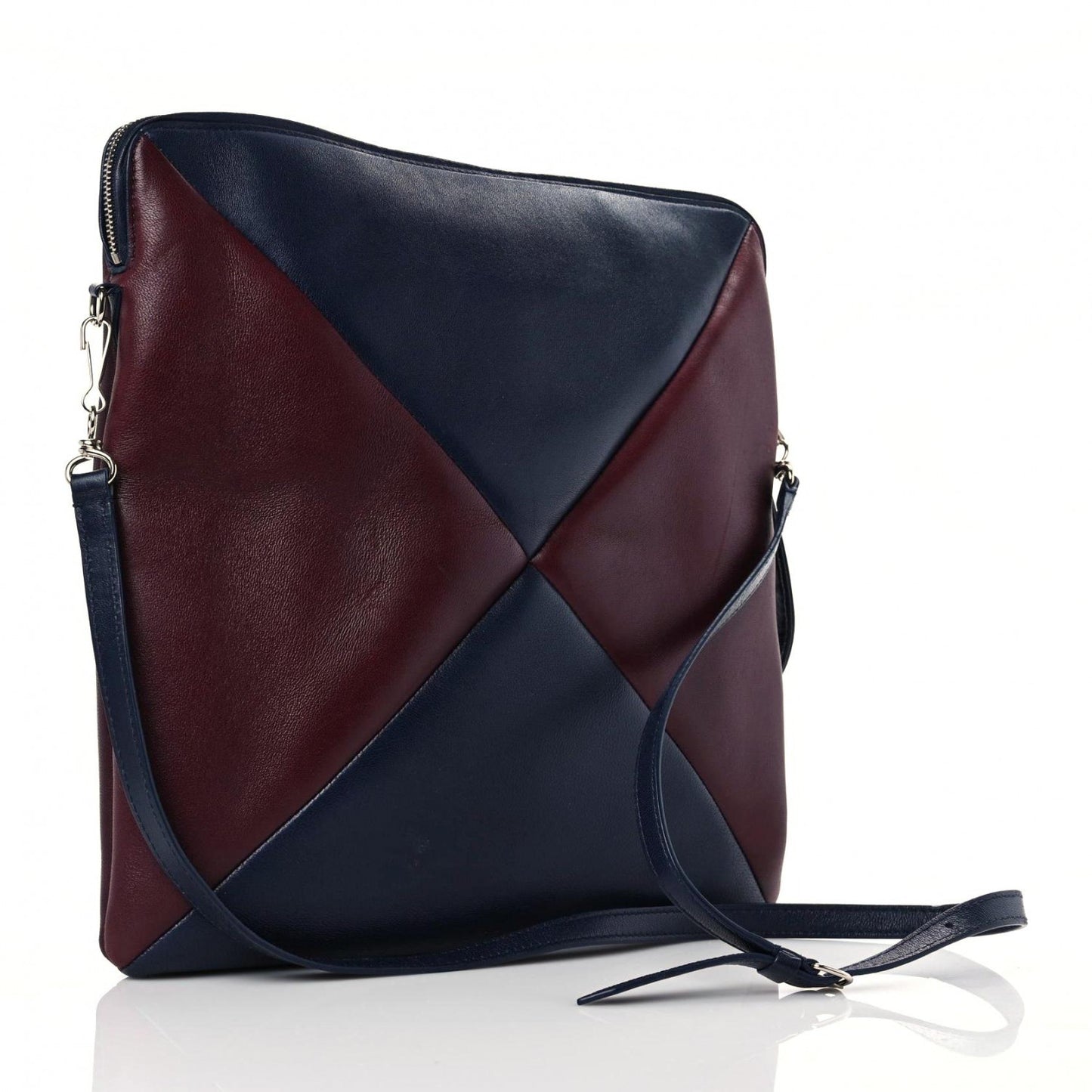 Agneau S Cushion Square AJ Crossbody Dark Night Red