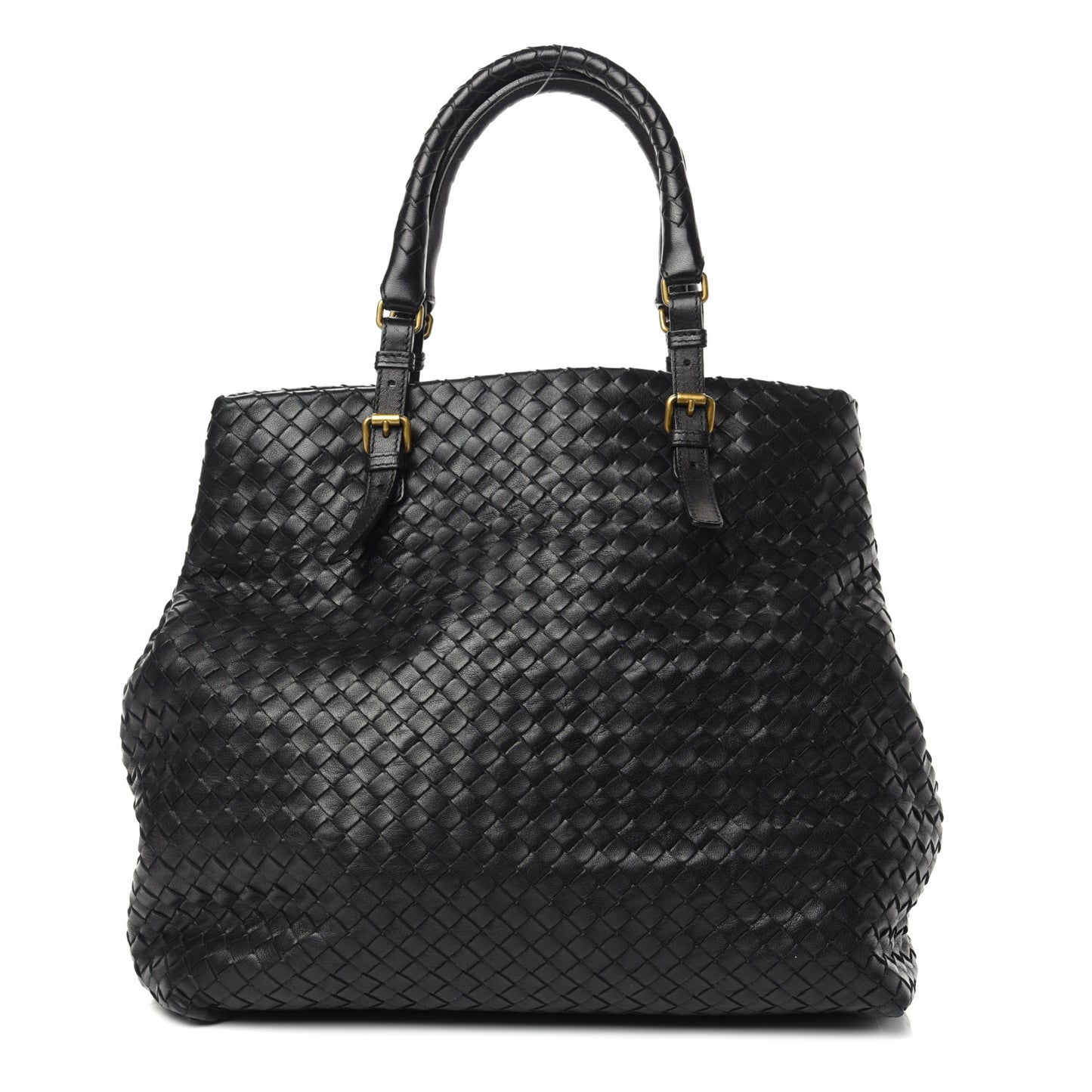 Nappa Intrecciato Medium Seamless Tote Black