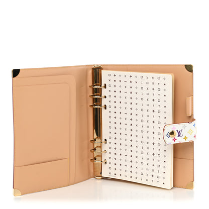 Louis Vuitton Monogram Multicolor Large Ring Agenda Cover White 5 of 9