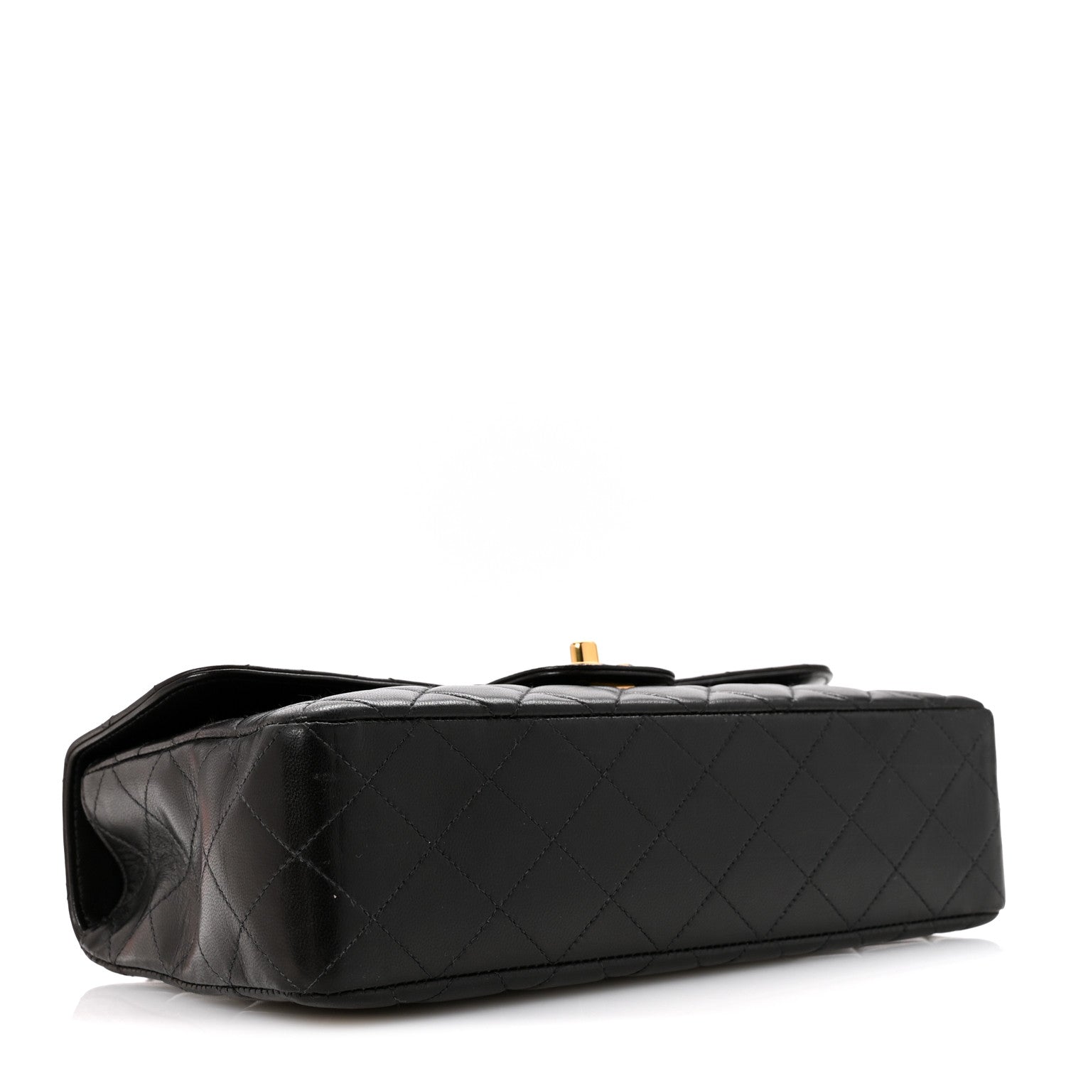 Chanel Lambskin Quilted Medium Rectangular Kelly Flap Bag Black 4 of 12