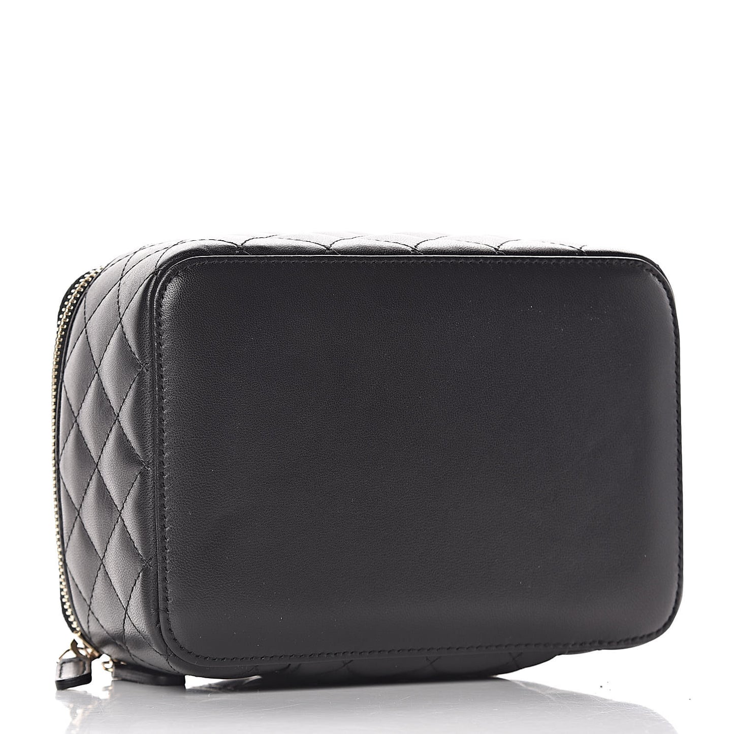 Lambskin Quilted Jewelry Case Black
