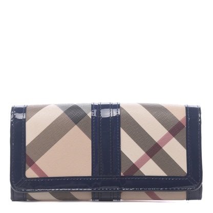 Burberry Supernova Check Penrose Continental Wallet Blue 1 of 8