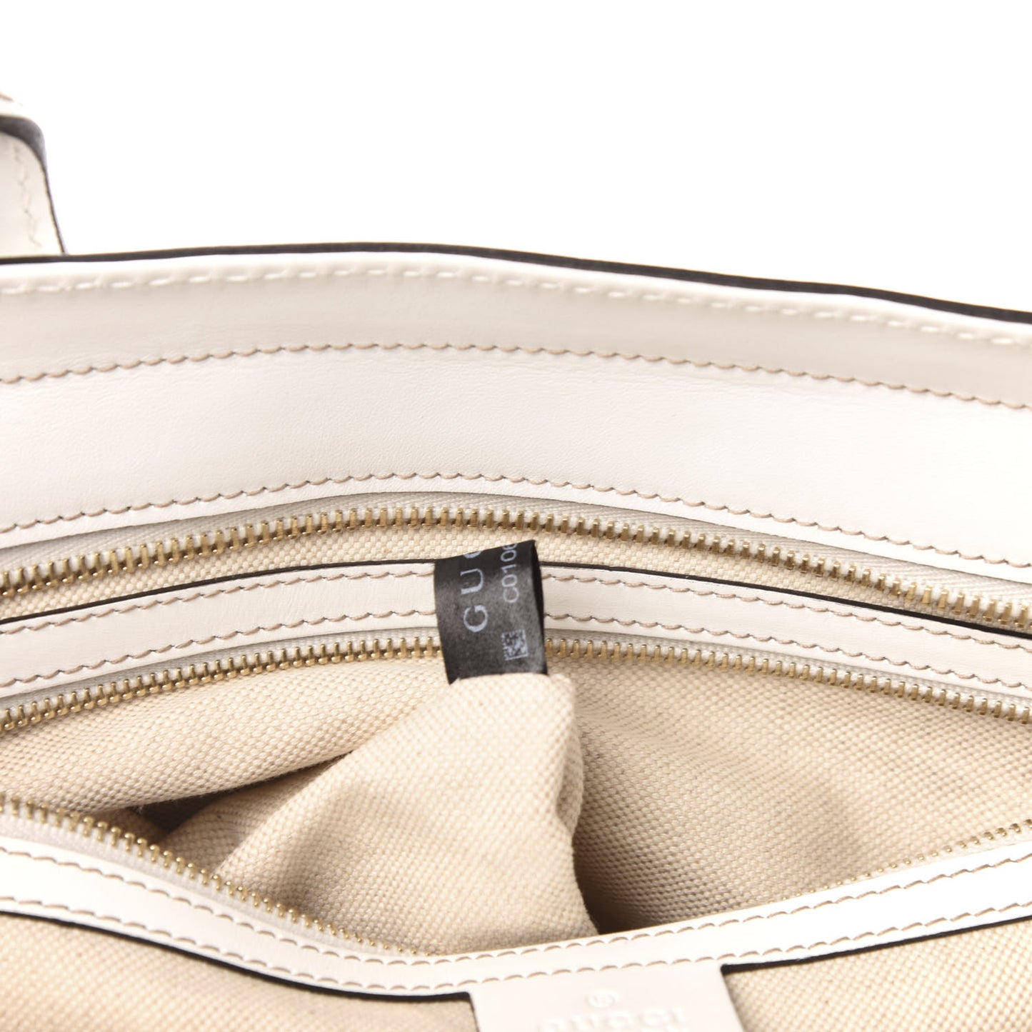 Monogram Web Medium Heritage Tote White