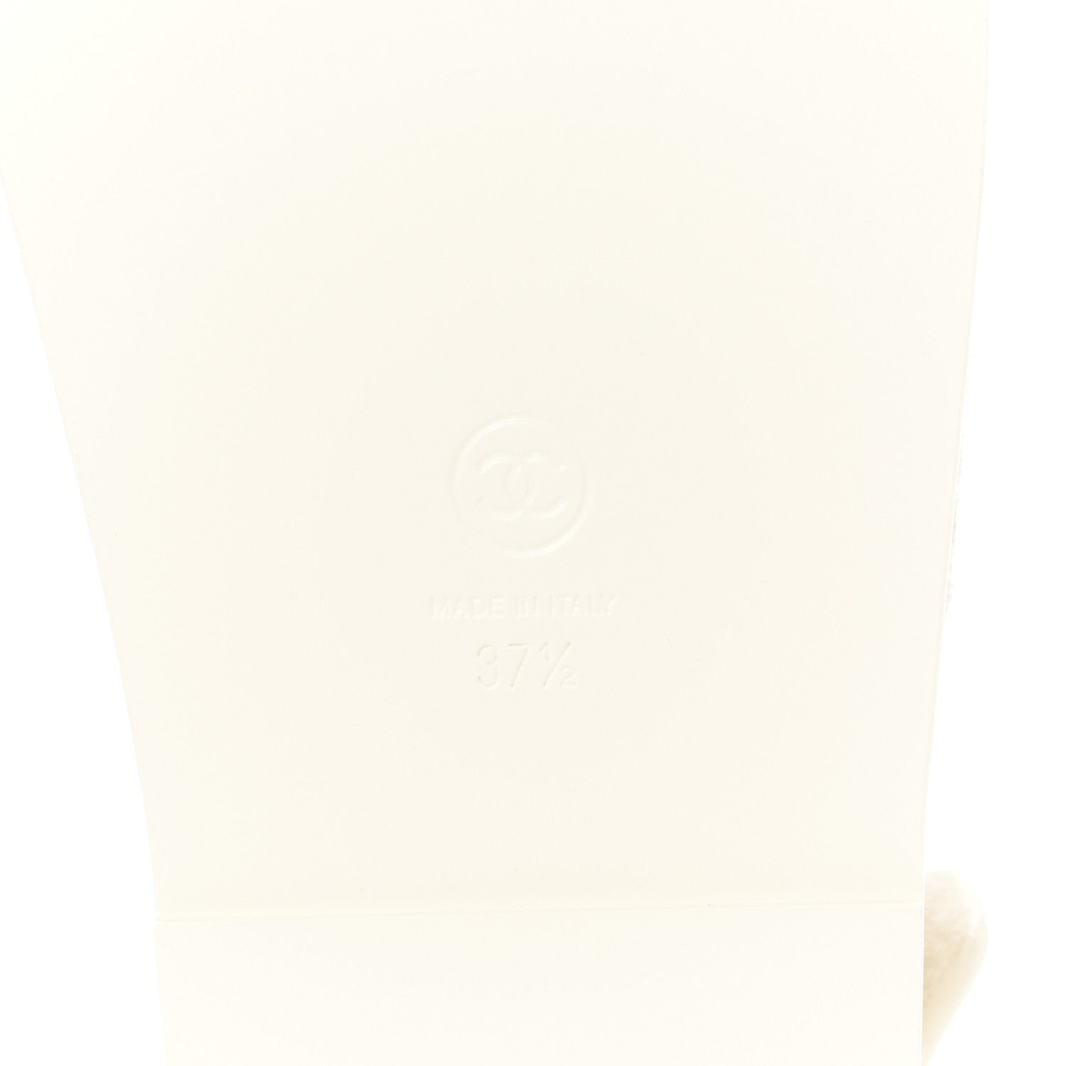 Chanel Knit Fabric Velcro Dad Sandals 37.5 Ivory 6 of 9