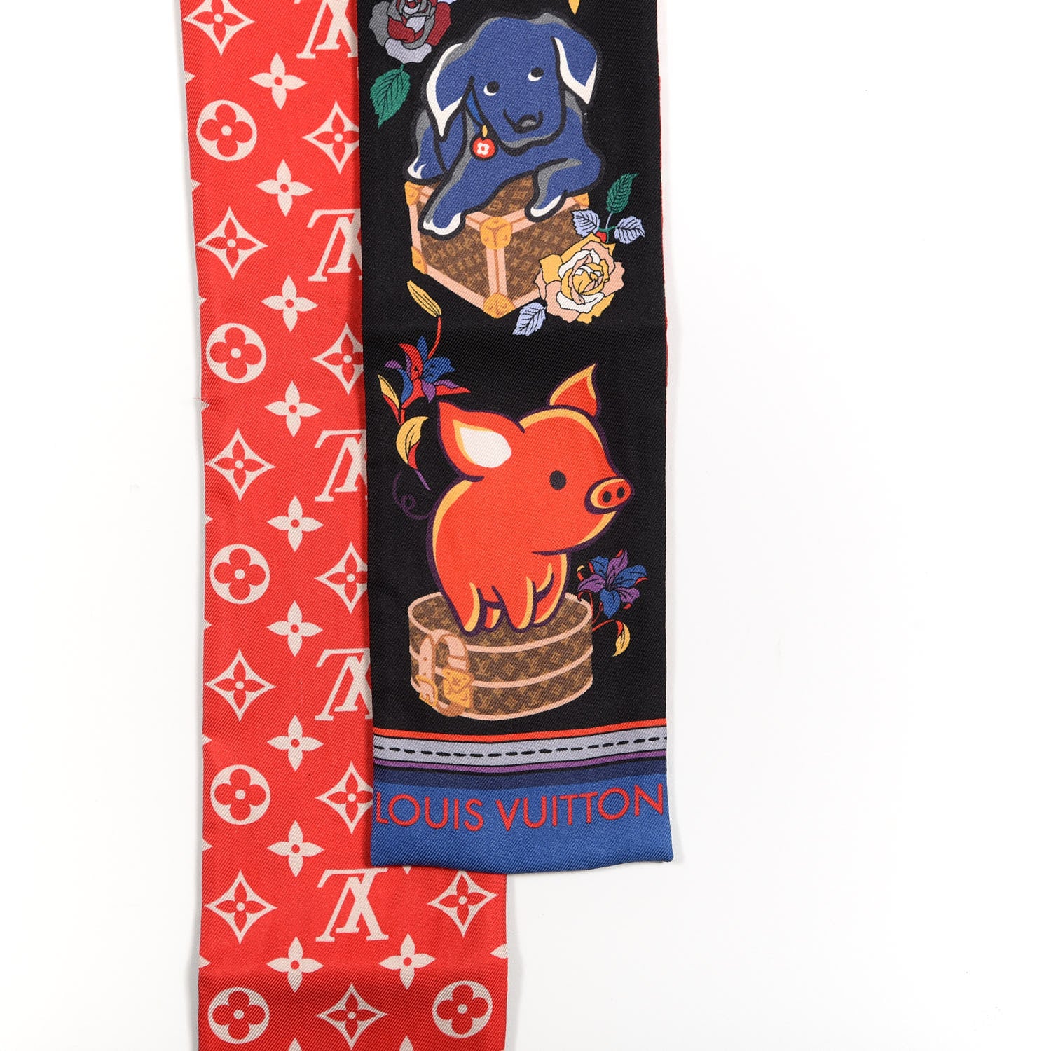 Louis Vuitton Silk Monogram Superstition Bandeau Black 2 of 4
