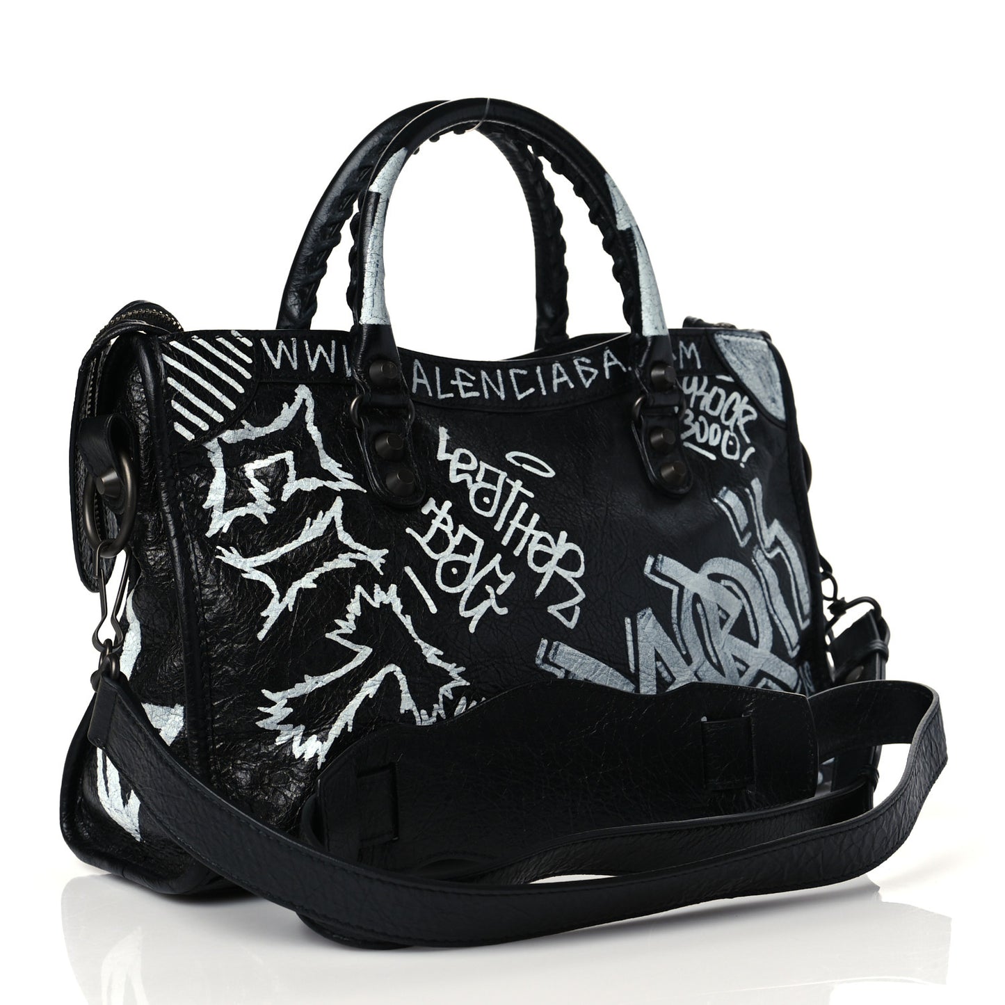 Agneau Classic Hardware Graffiti All Over S City Black