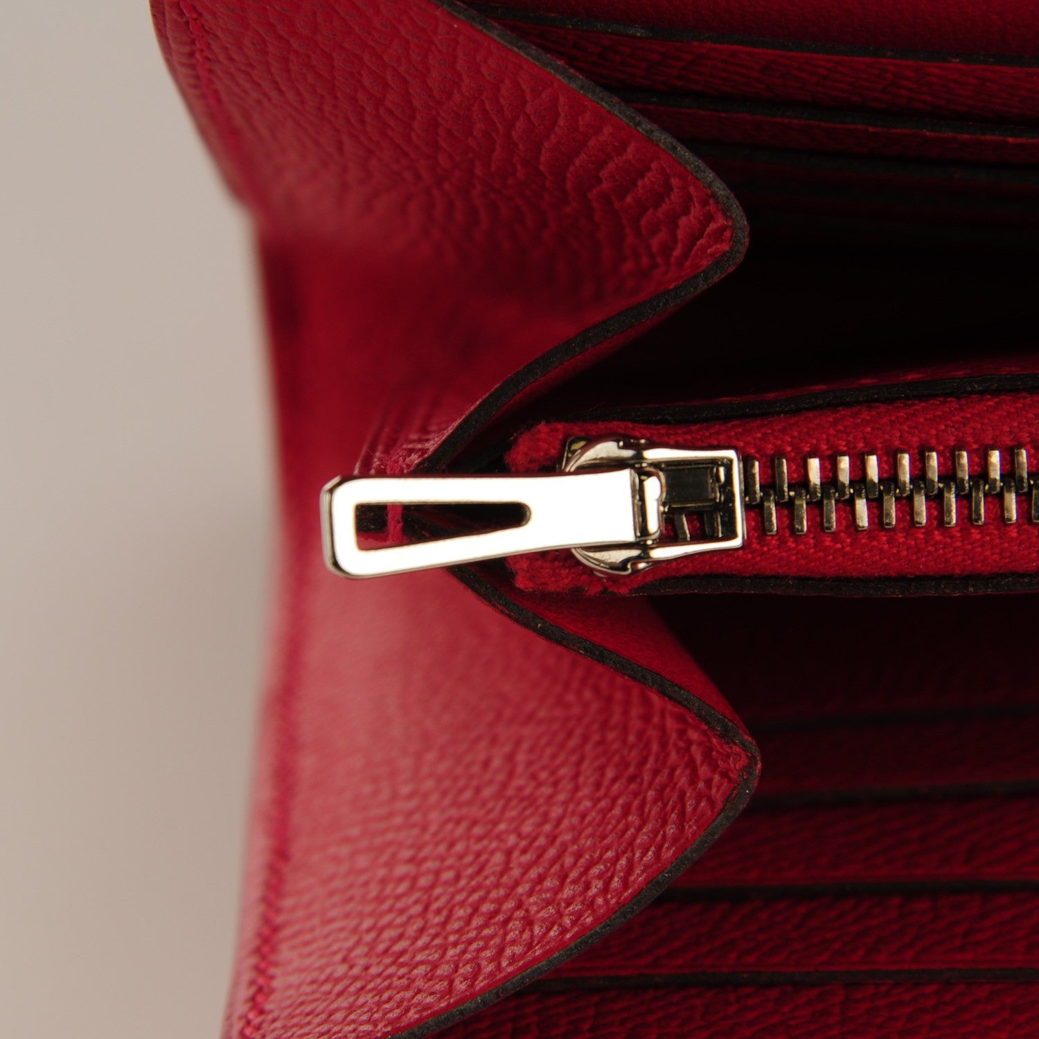 Hermes Epsom Constance Long Wallet Rouge Casaque 2 of 11