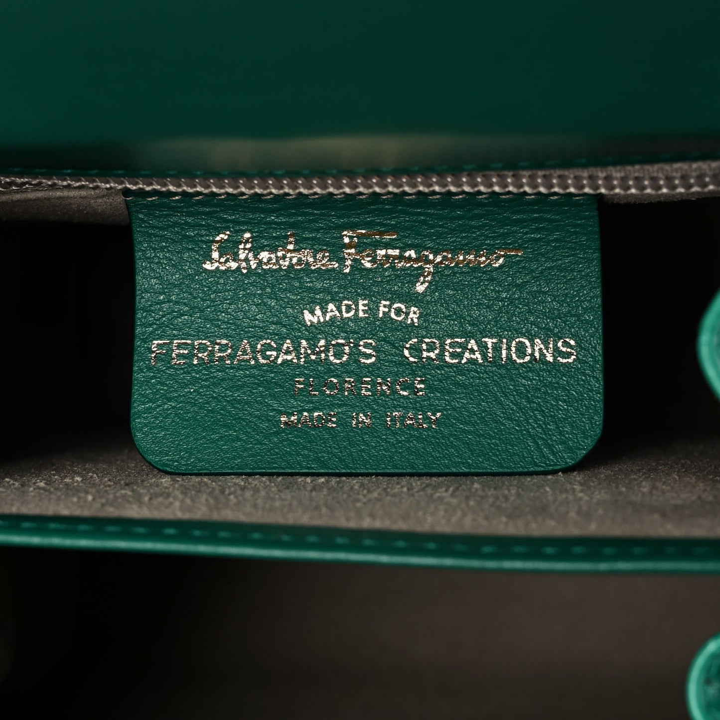 Crocodile Gancini 2-Way Top Handle Bag Verde