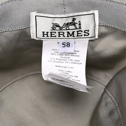 Hermes Cotton Harper H Sellier Bucket Hat 58 Gris Glacier 8 of 8