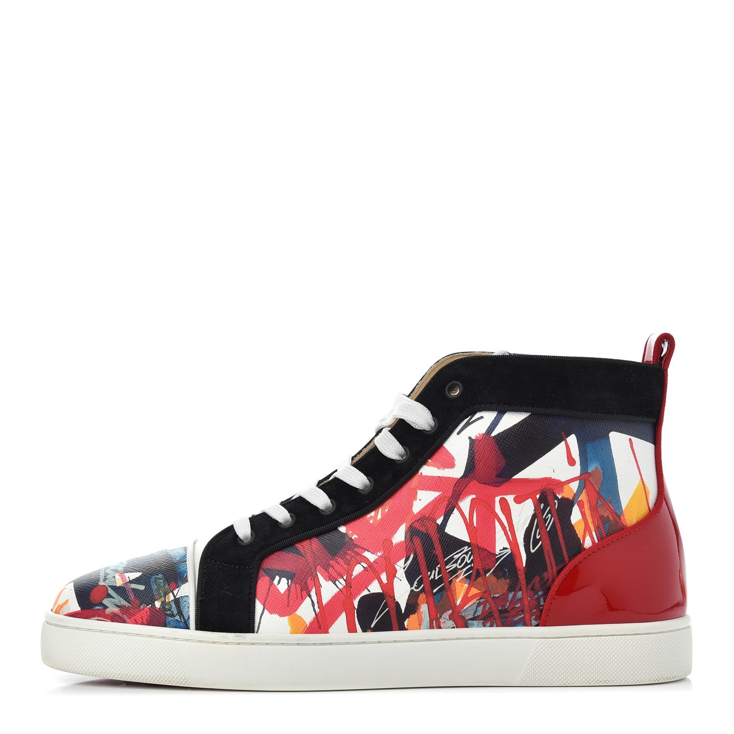 Christian Louboutin Patent Veau Velours Mens Louis Spikes Orlato T End Flat Sneakers 43.5 Multicolor 1 of 15