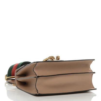 Gucci Calfskin Bamboo Web Medium Dionysus Top Handle Bag Camelia Bright Evergreen Hibiscus Red 4 of 7