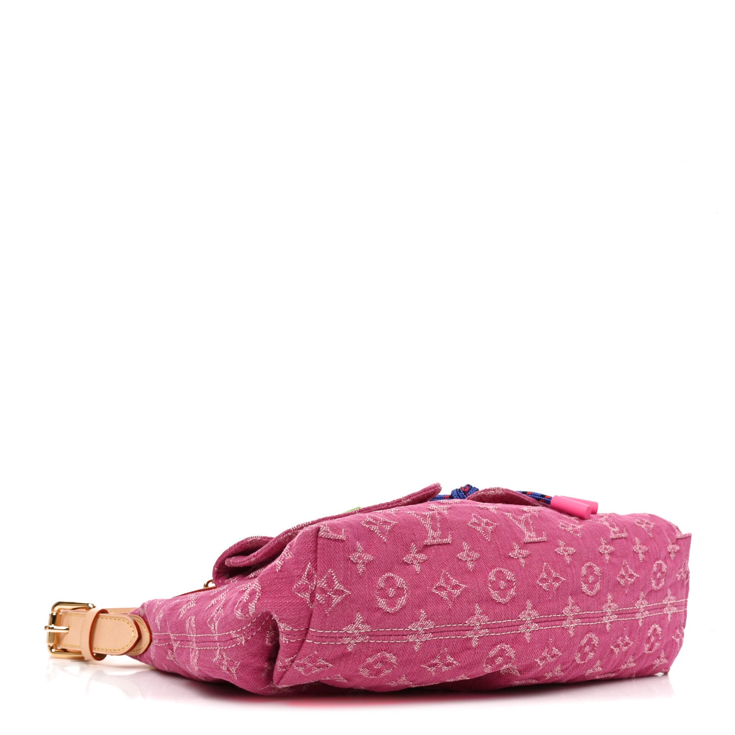 Louis Vuitton Denim Baggy PM Fuchsia 4 of 9
