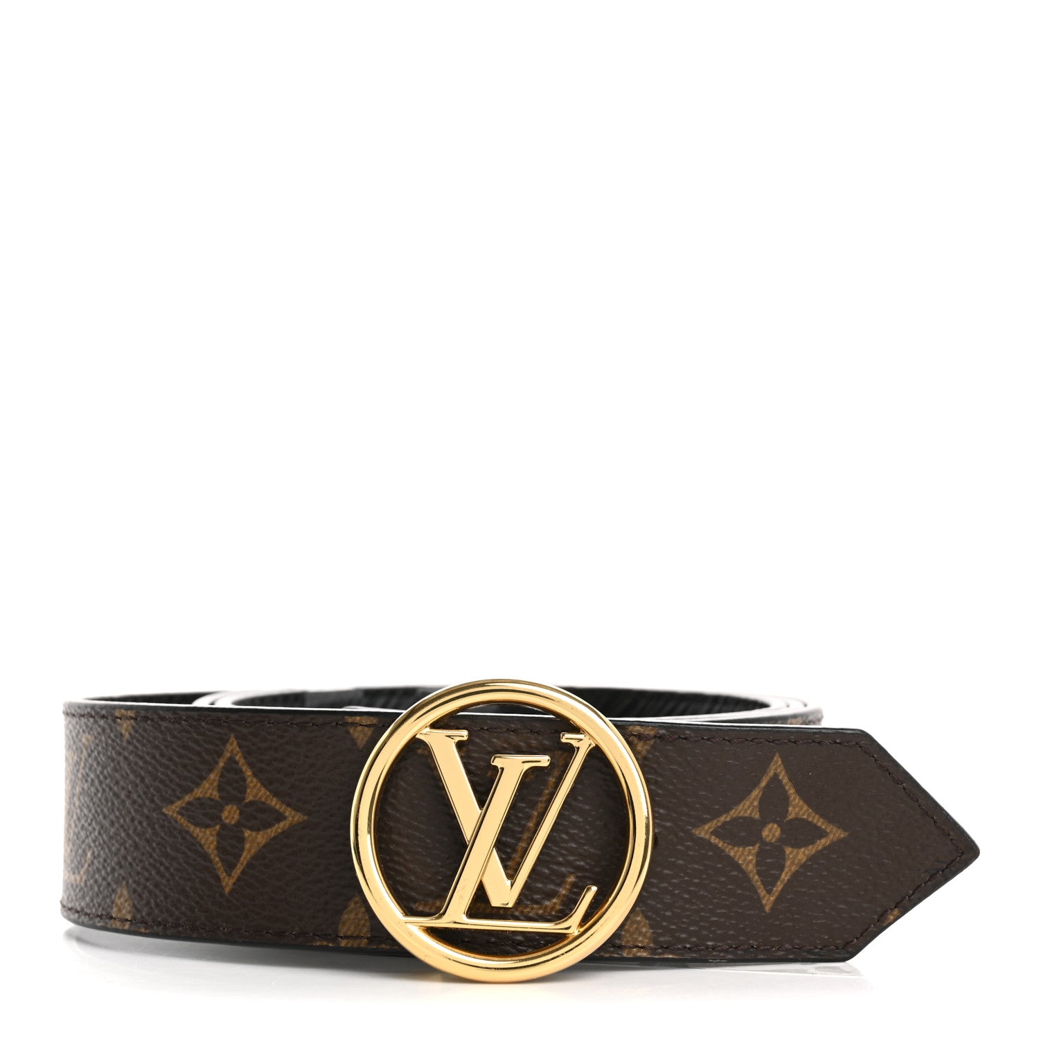 Louis Vuitton Monogram Epi 35mm LV Circle Reversible Belt 85 34 Black 1 of 6