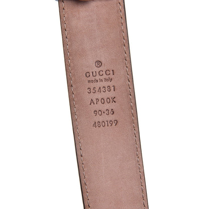 Gucci Calfskin Crystal Interlocking G Belt 90 36 Pink 4 of 6