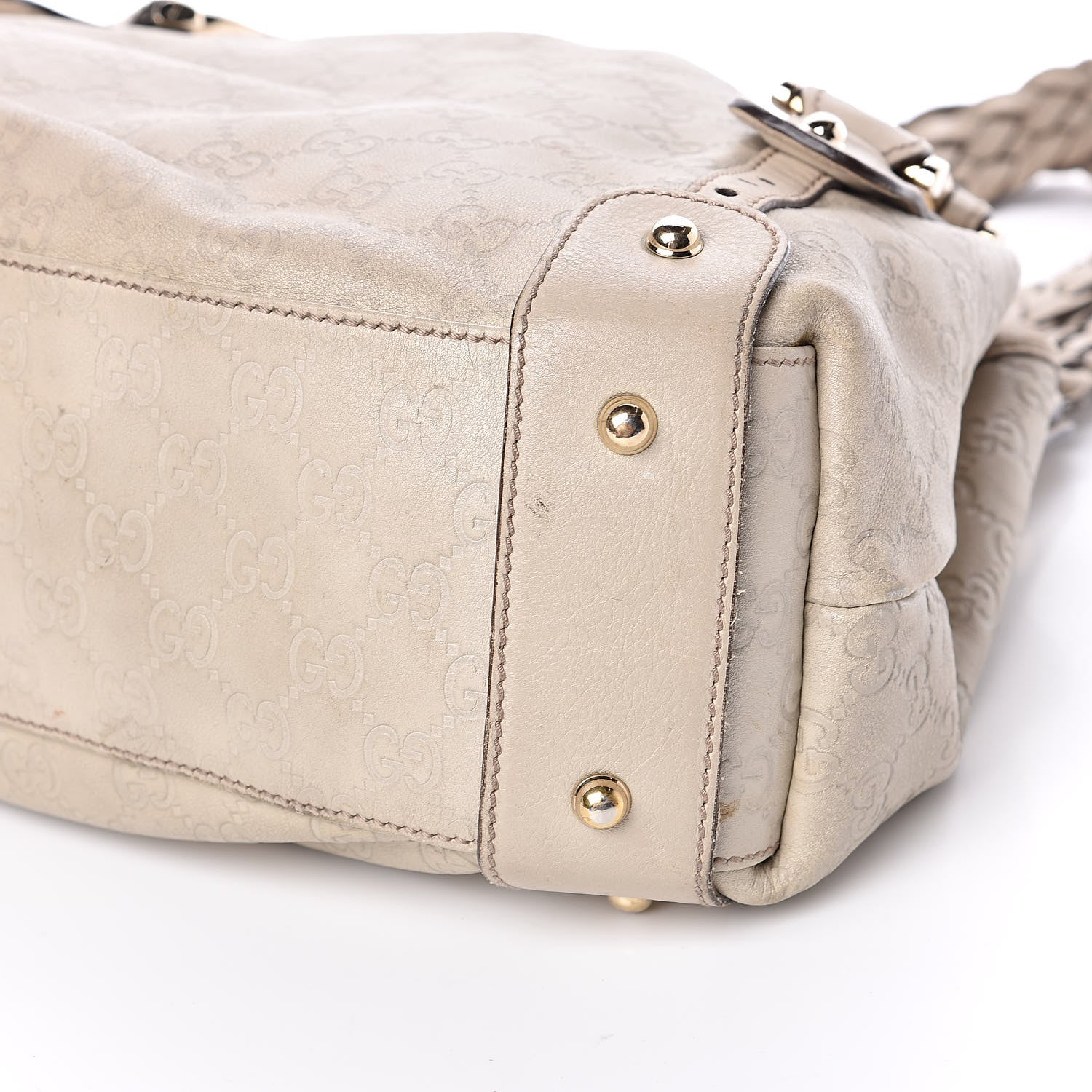 Gucci Guccissima Small Pelham Shoulder Bag Off White 9 of 10