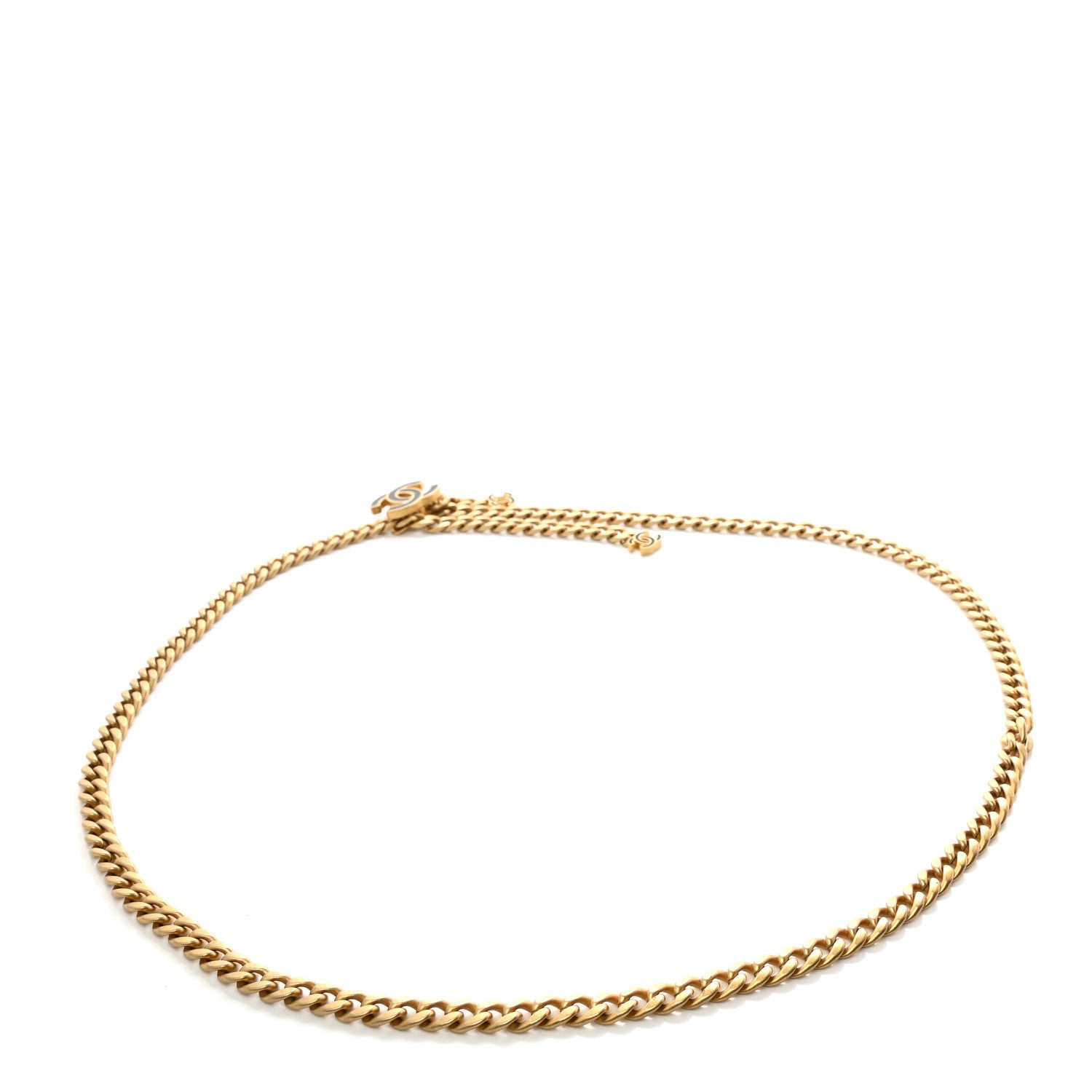 Chanel Enamel CC Chain Logo Belt Gold Black 2 of 3