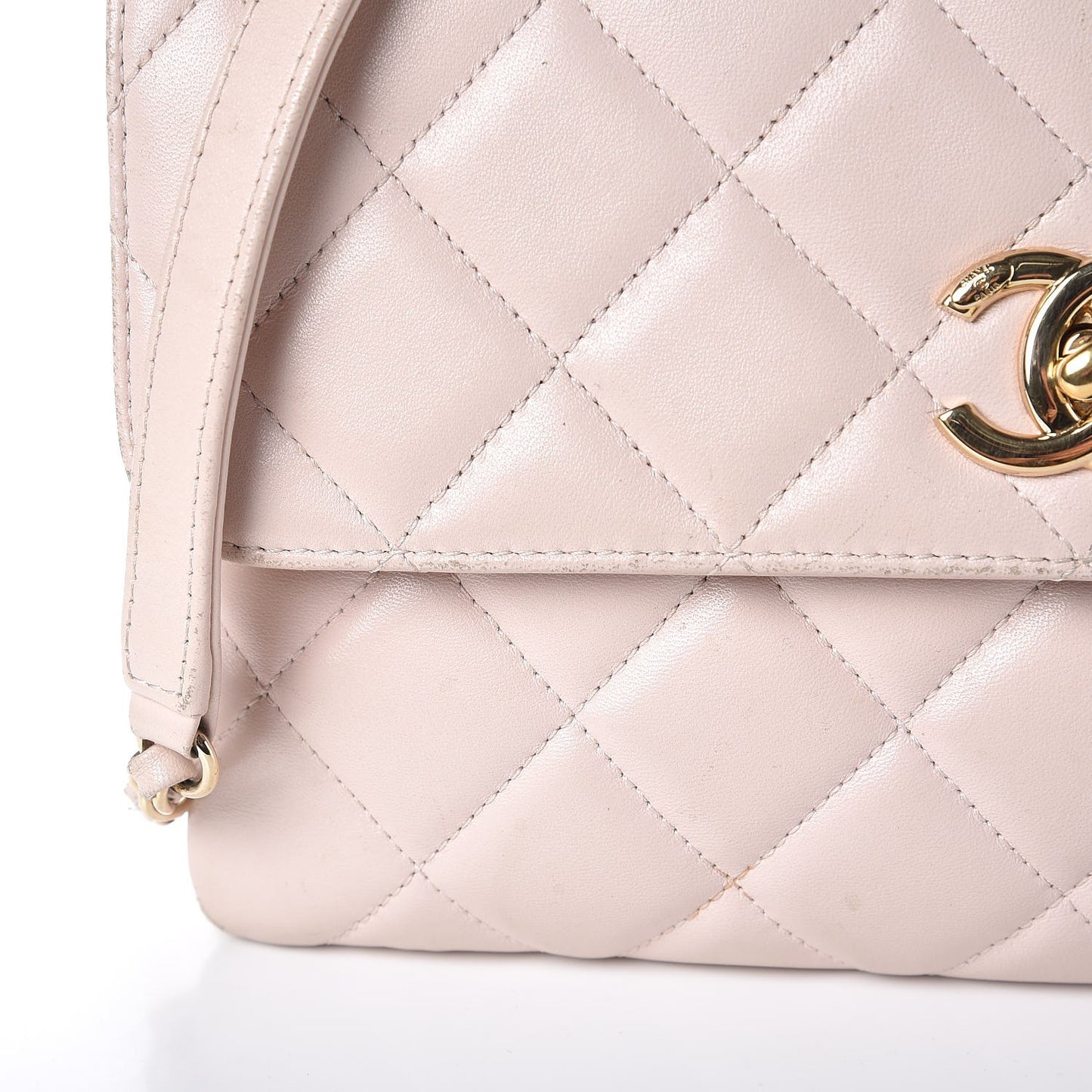 Lambskin Quilted Medium Trendy CC Flap Pink