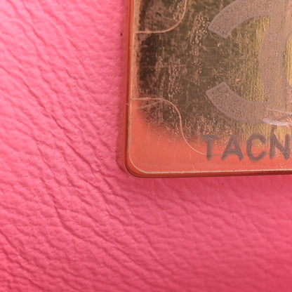 Chanel Lambskin Quilted Chaine Lettre Small Bucket Bag Pink 7 of 11