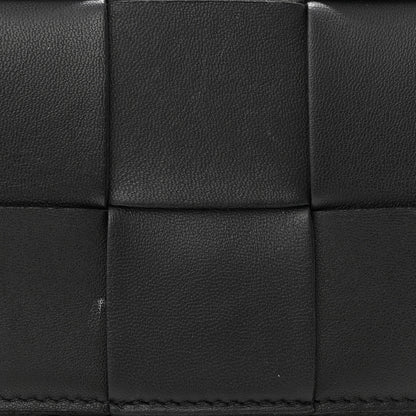 Bottega Veneta Lambskin Maxi Intrecciato Extra Mini Cassette Crossbody Bag Black 4 of 9