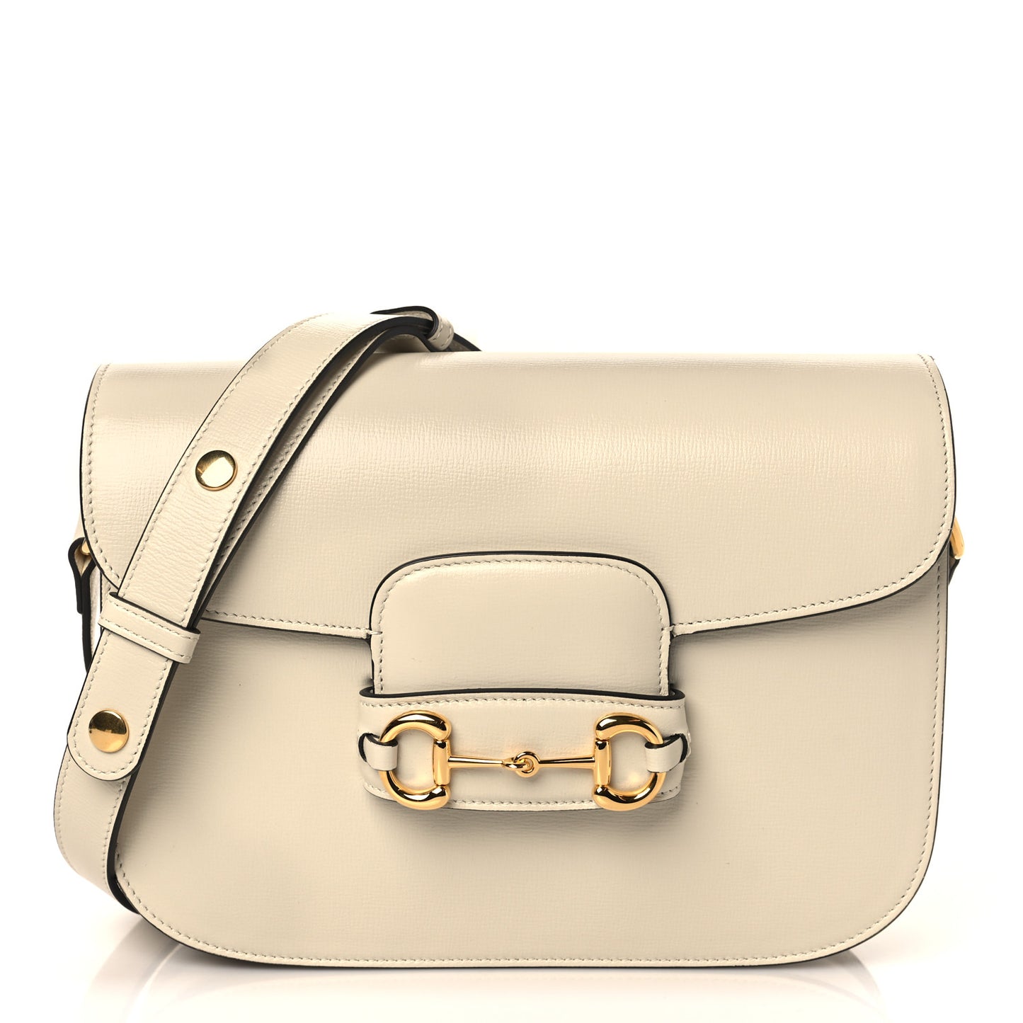 Azalea Calfskin Horsebit 1955 Shoulder Bag Mystic White