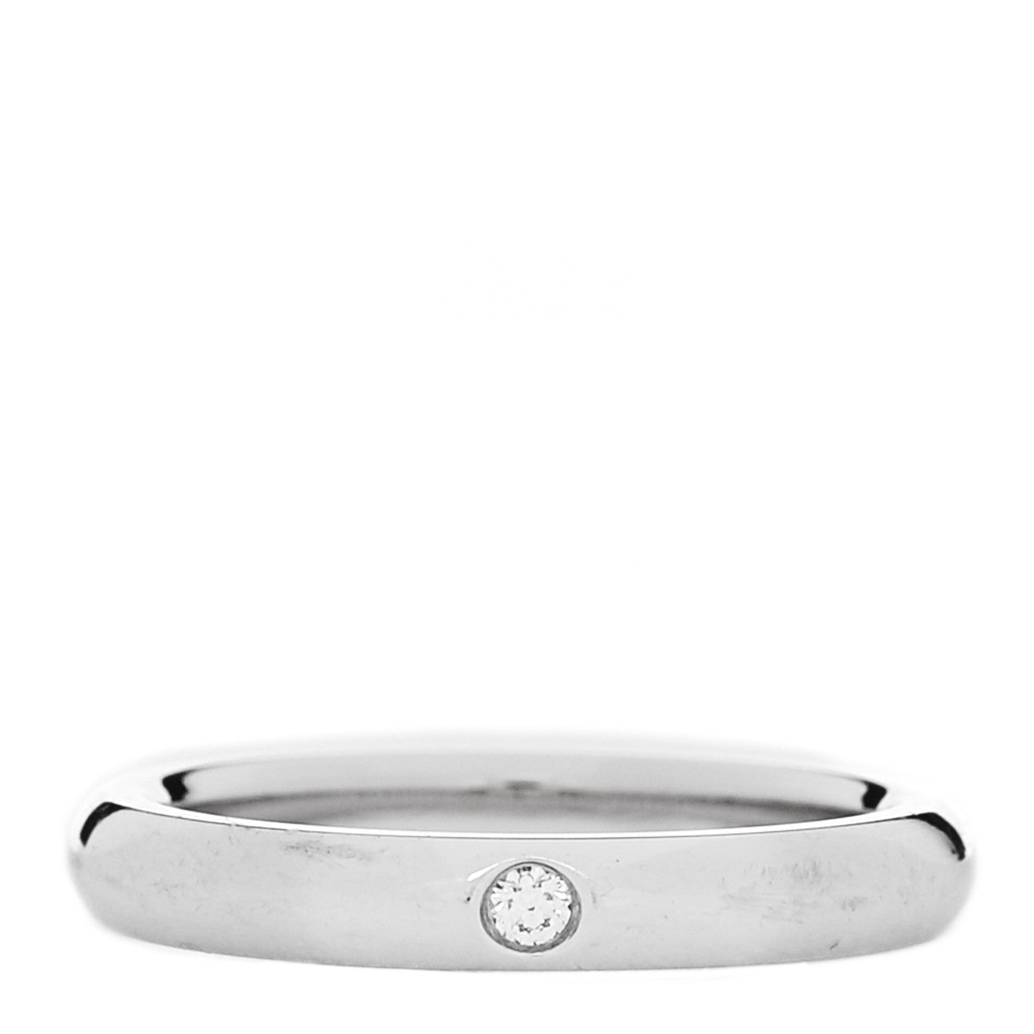 Tiffany Platinum Diamond Elsa Peretti Band Ring 48 4.5 1 of 6
