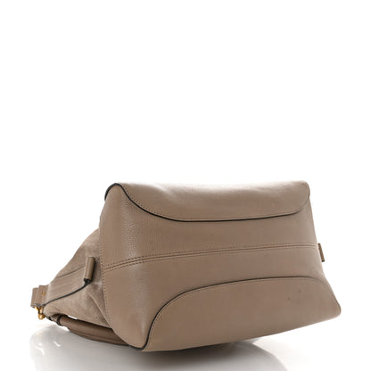 Chloe Suede Calfskin Medium Owen Bucket Bag Motty Grey 4 of 11