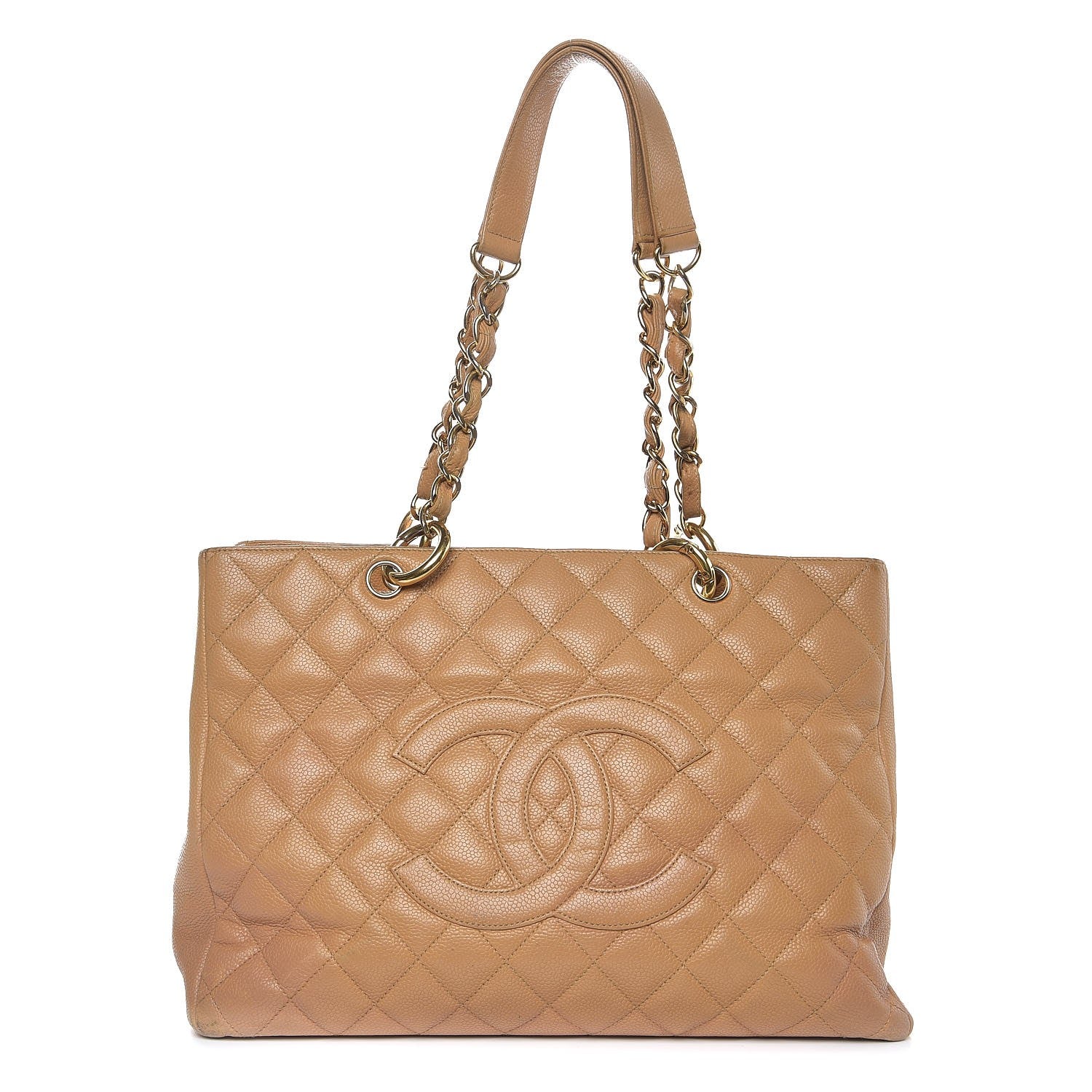 Chanel Caviar Quilted Grand Shopping Tote GST Beige 1 of 26