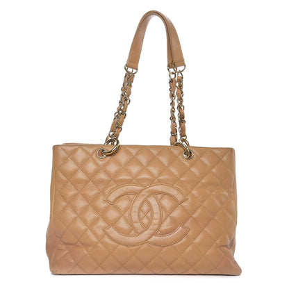 Chanel Caviar Quilted Grand Shopping Tote GST Beige 1 of 26