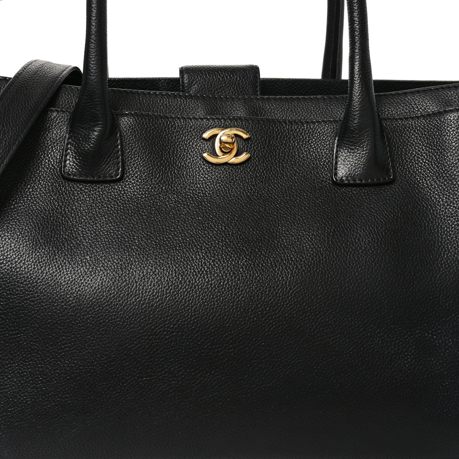 Chanel Calfskin Cerf Executive Shopper Tote Black 8 of 10