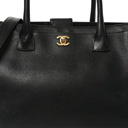 Chanel Calfskin Cerf Executive Shopper Tote Black 8 of 10