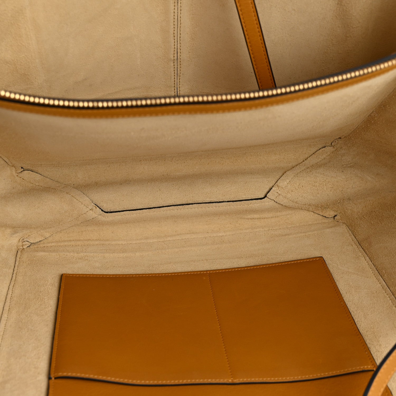 Celine Supple Natural Calfskin Medium Tri-Fold Bag Ocre 5 of 13
