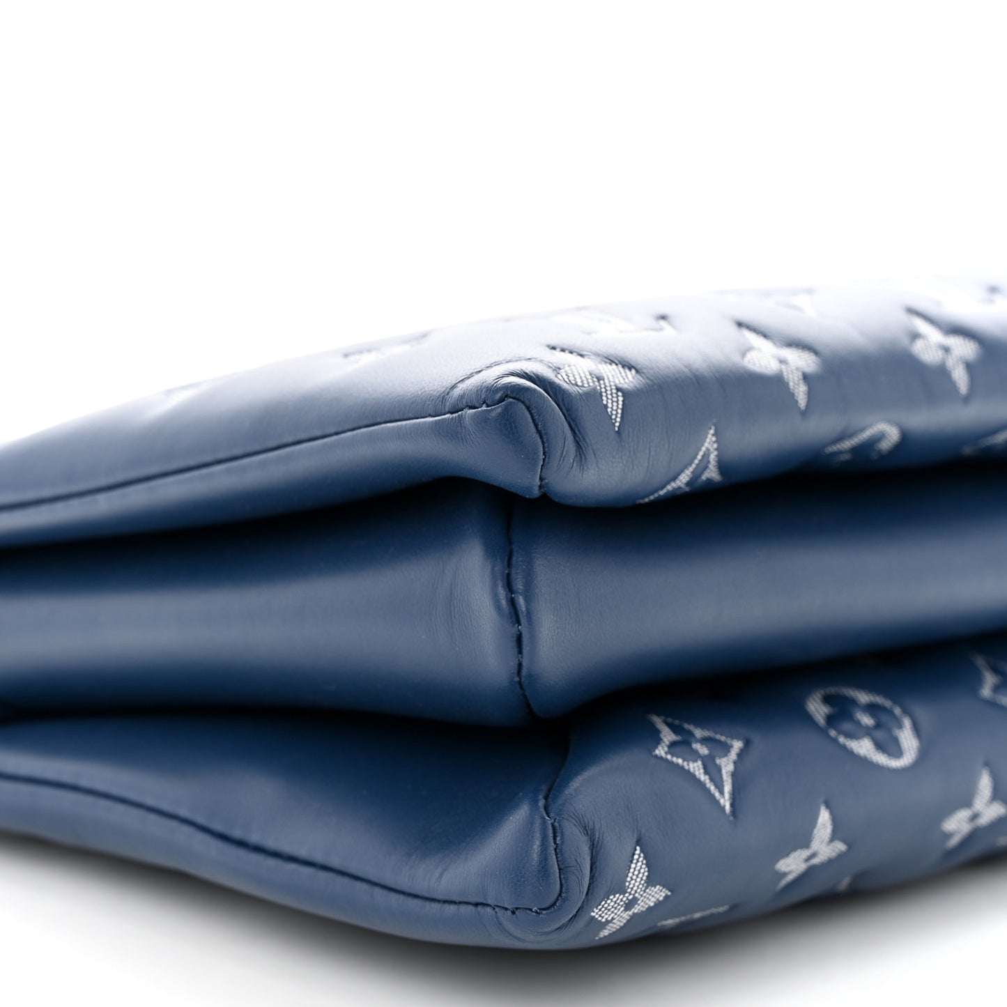 Lambskin Embossed Monogram Coussin PM Denim Blue