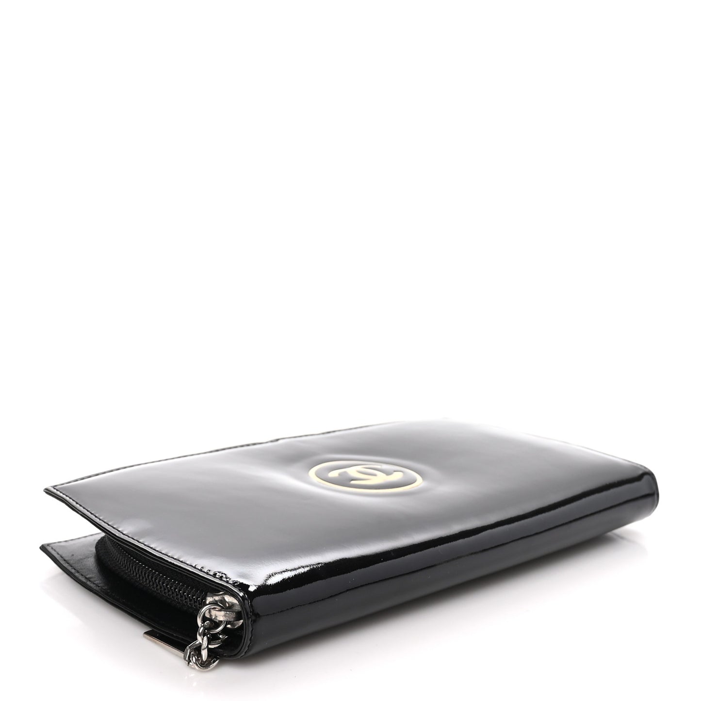 Patent Trousse Maquil Wallet Black