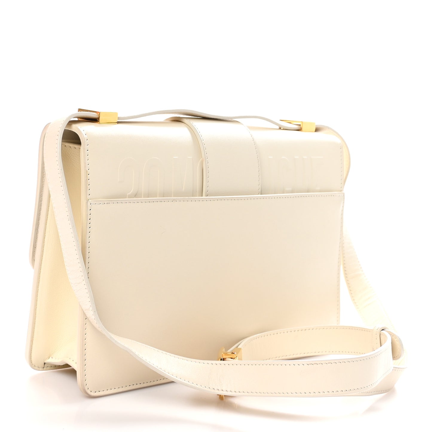 Box Calfskin 30 Montaigne Flap Bag Latte