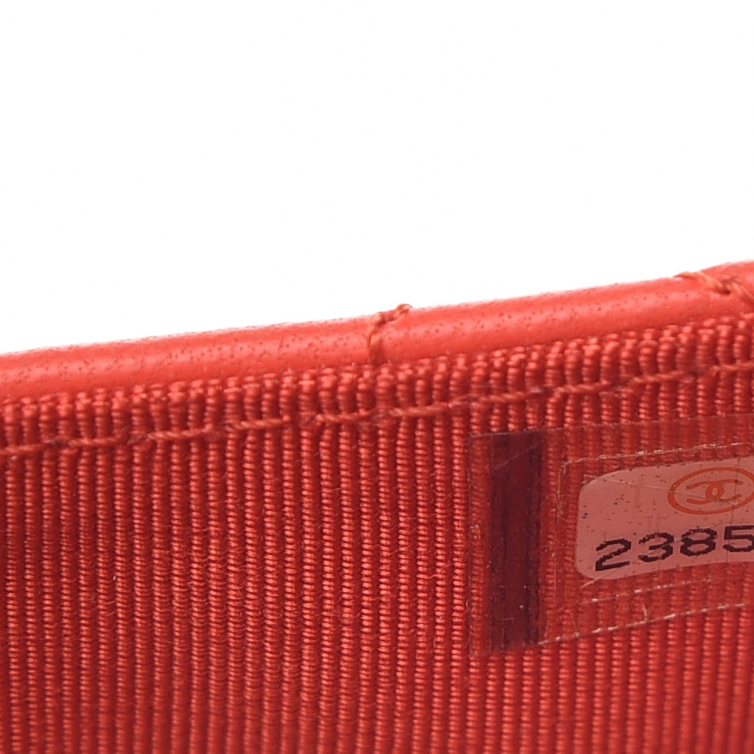 Chanel Lambskin Quilted Zip Card Holder Red 7 of 8