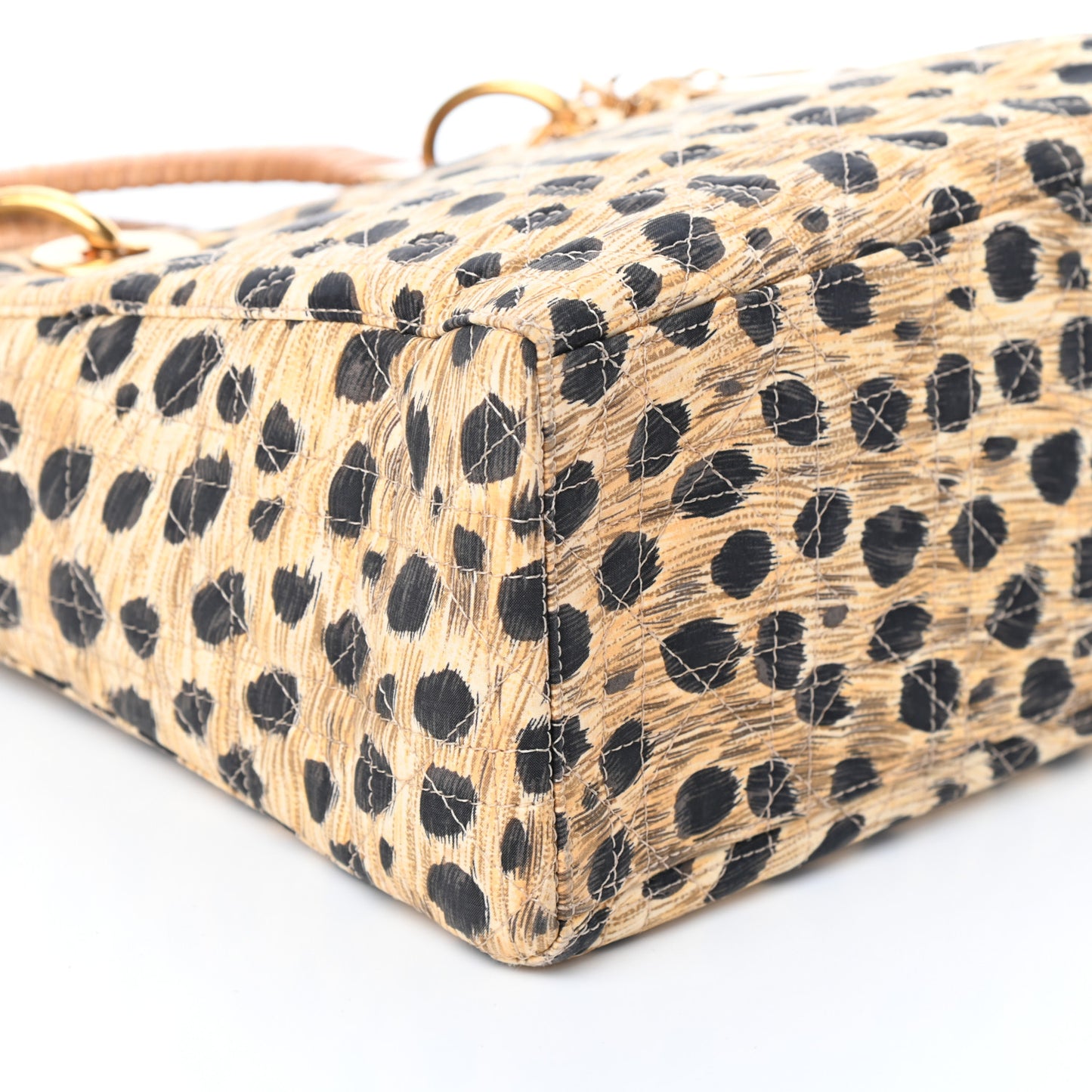 Canvas Leopard Print Medium Lady Dior