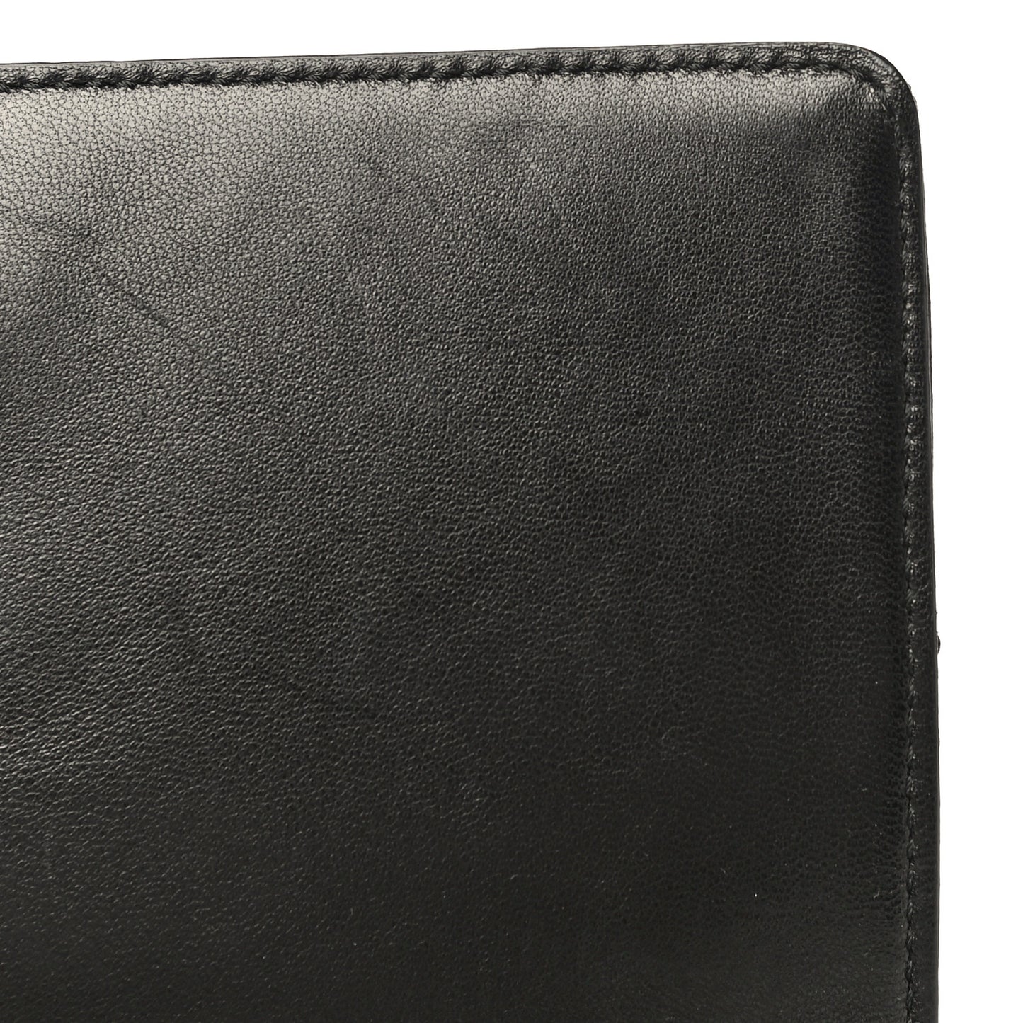 Lambskin Diamond Quilted Monogram Angie Chain Bag Black