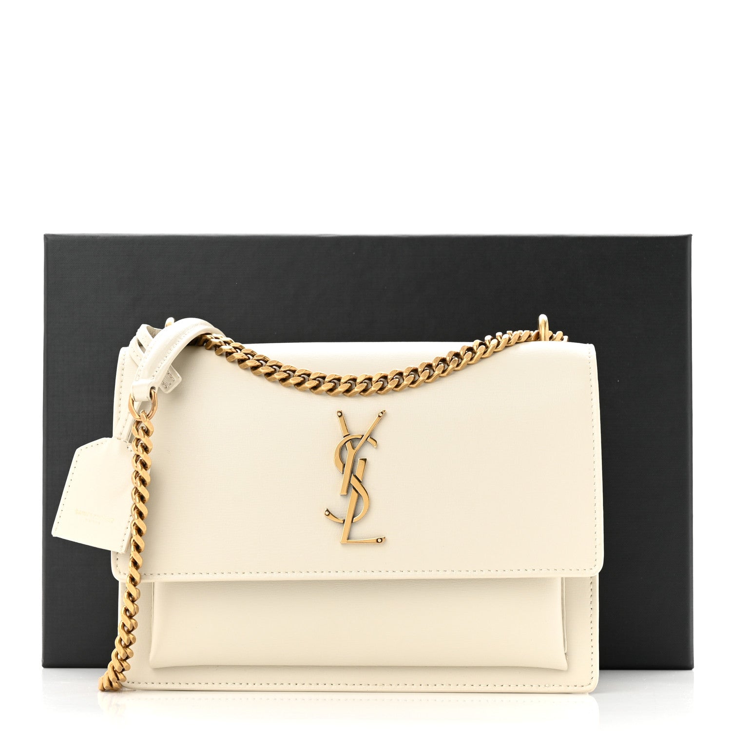 Saint Laurent Calfskin Medium Monogram Sunset Crema Soft 11 of 11